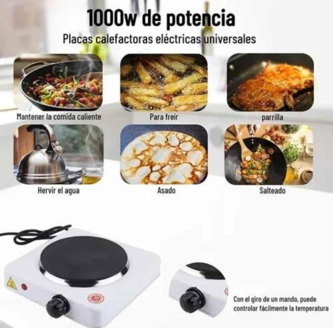 Estufa eléctrica de 1 hornilla