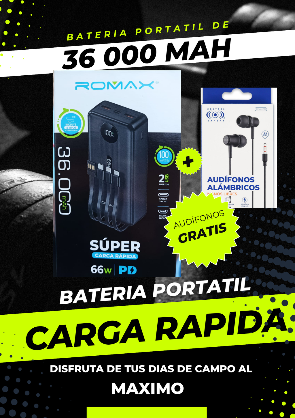 Batería Romax 36 000 PREMIUM