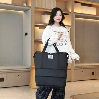 Bolso expandible de 3 niveles con ruedas